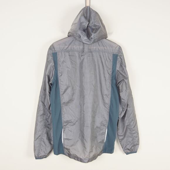 Club Ride Full Zip Reflective Detail Lightweight Windbreaker Gray Jacket Mens S - Picture 2 of 9
